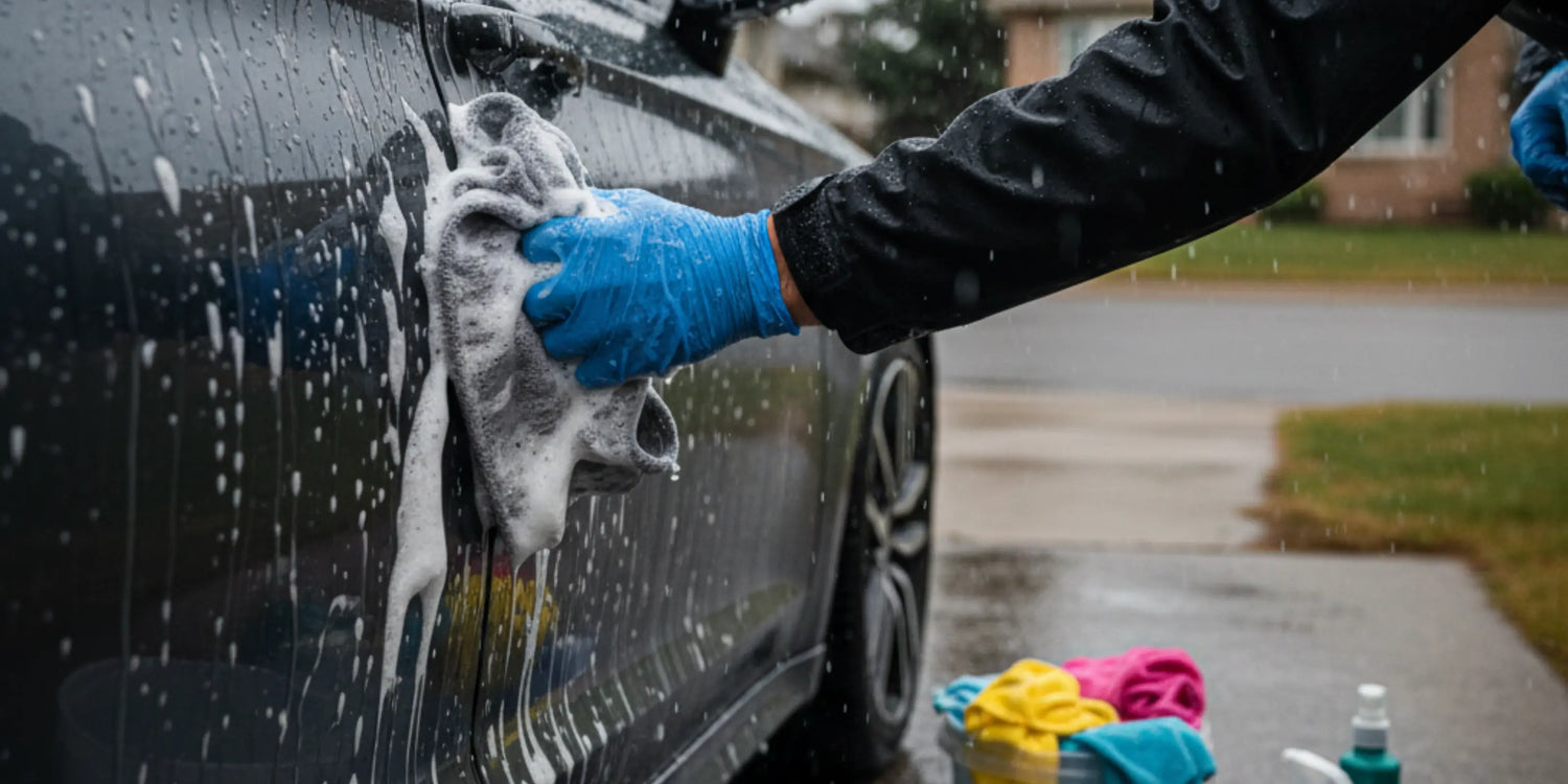 Laver-sa-voiture-sous-la-pluie-bonne-ou-mauvaise-idée Savoir & Detail