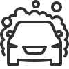Icône illustrant le nettoyage intérieur de voiture